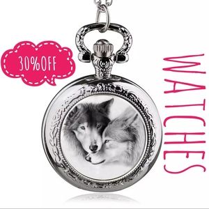 NWOT Kids' Wolf Pocket Watch Chain